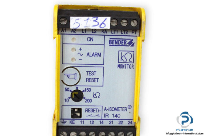 bender-IR140Y-4-B91016505-insulation-monitoring-device-(Used)-1