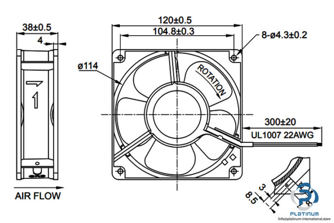 fulltech-UF-12A23STH-axial-fan-used-2