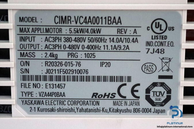 yaskawa-CIMR-VC4A0011BAA-frequency-inverter-(new)-2