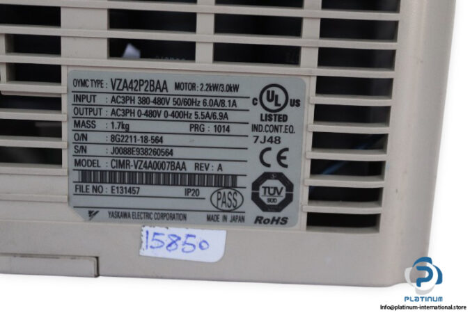 yaskawa-CIMR-VZ4A0007BAA-frequency-inverter-(used)-2