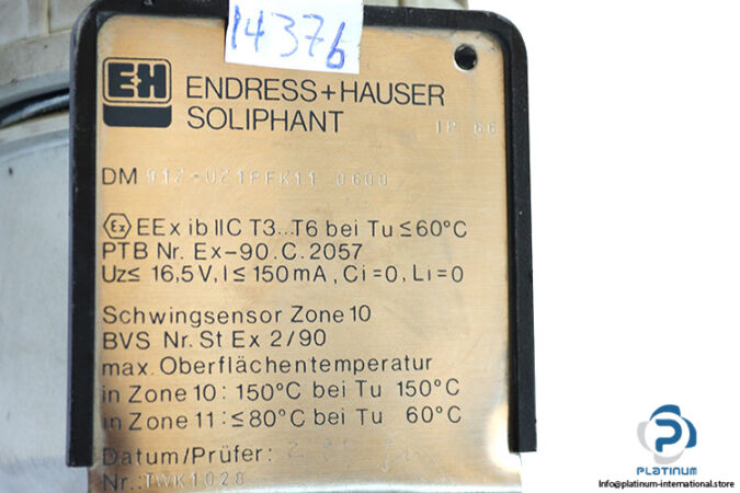 endress-hauser-SOLIPHANT-DM-91Z-UZ1PFK11-0600-vibration-level-limit-switch-(Used)-4