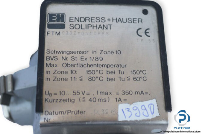 endress-hauser-SOLIPHANT-FTM-930Z-GN1DPSS-point-level-limit-switch-(Used)-1