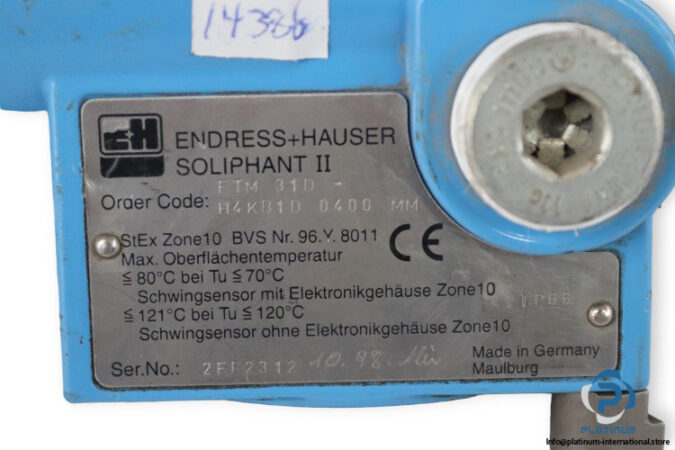 endress-hauser-SOLIPHANT-II-FTM-31D-H4KB1D-0400-MM-level-limit-switch-(Used)-3