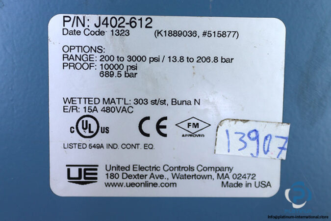 united-electric-controls-J402-612-differential-pressure-switch-(Used)-2