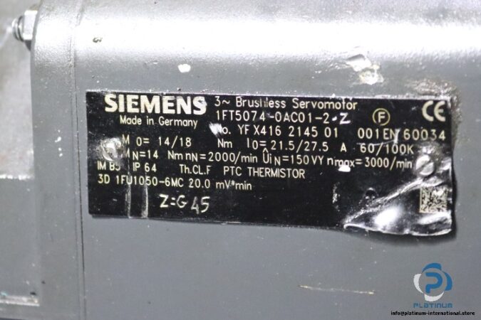 siemens-1FT5074-0AC01-2-Z-brushless-servo-motor(used)-2