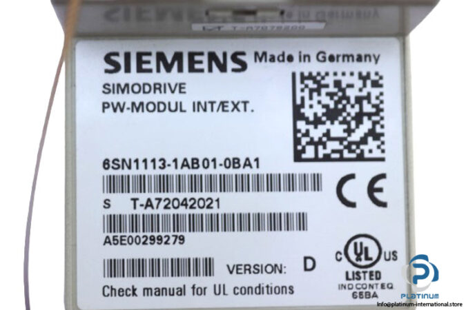 siemens-6SN1113-1AB01-0BA1-VER.D-simodrive-611-pulsed-resistor-module-(Used)-2