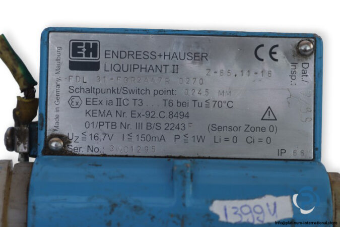 endress-hauser-LIQUIPHANT-II-FDL-31-FGR2AA7R-0270-vibration-level-limit-switch-(Used)-2