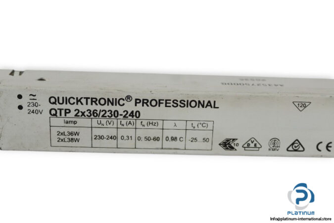 quicktronic-QTP-2X36-230-240-ballast(used)-2