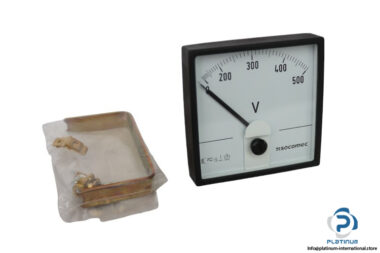 socomec-ROTEX-R72A90-V-analog-volt-meter-(New)