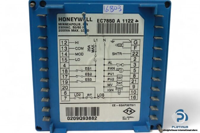 honeywell-EC7850-A-1122-4-burner-controller-used-2