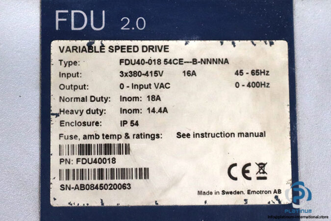 lenze-FDU40-018-54CE-B-NNNNA-variable-speed-drive-(Used)-3