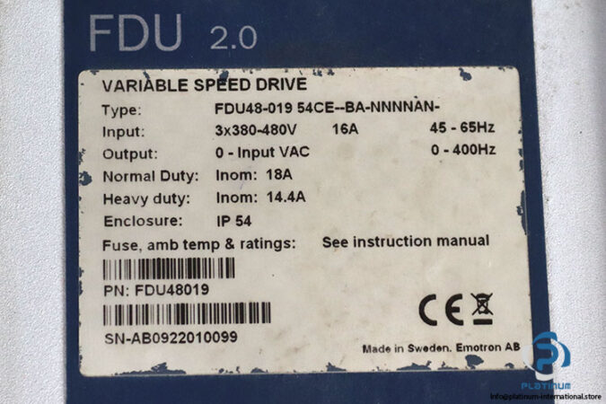 lenze-FDU48-019-54CE-BA-NNNNAN-variable-speed-drive-(Used)-3