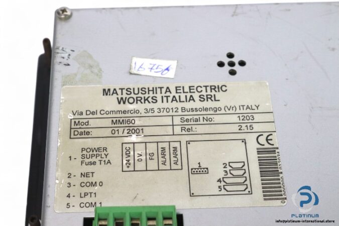 matsushita-MMI60-operator-interface-panel-(Used)-2