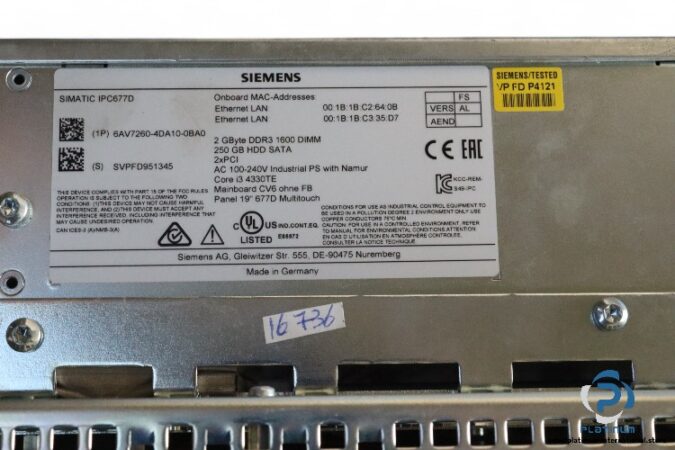 siemens-6AV7260-4DA10-0BA0-industrial-PC-panel-(New)-6