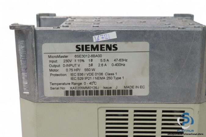 Siemens-6SE3012-6BA00-frequency-converter-(Used)-2