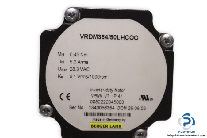 berger-lahr-VRDM364-50LHCOO-stepper-motor(used)-2