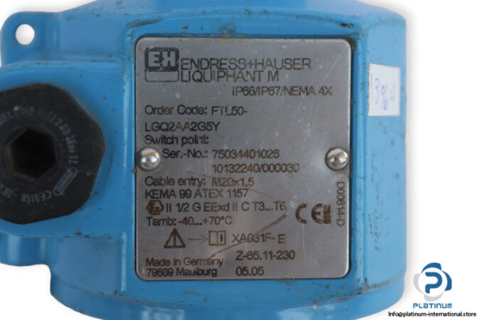 endress-hauser-LIQUIPHANT-M-FTL50-LGQ2AA2G5Y-vibronic-point-level-switch-(Used)-2