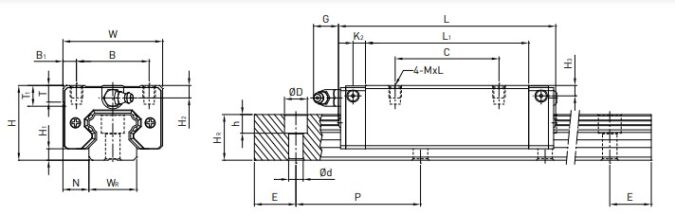 hiwin-HGL30-CA-linear-guideway-block-(new)-4