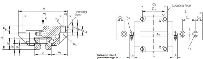 ina-KWE25-G4V1-recirculating-ball-bearing-carriage-(new)-4