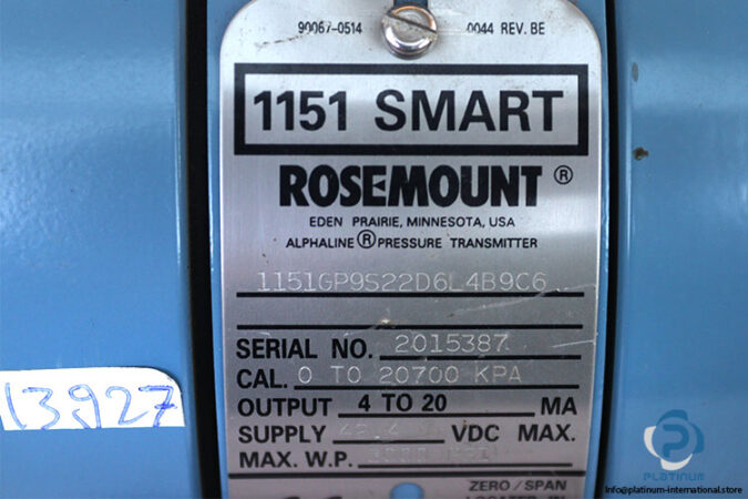 rosemount-1151GP9S22D6L4B9C6-gage-pressure-transmitter-(New)-2