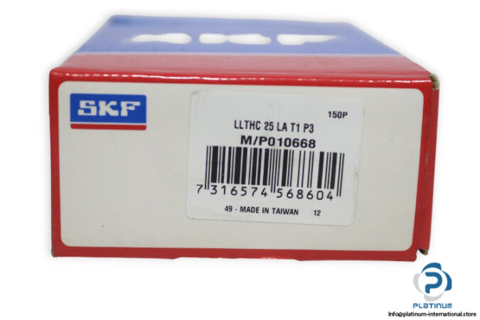 skf-LLTHC-25-LA-T1-P3-linear-guideway-carriage-(new)-5