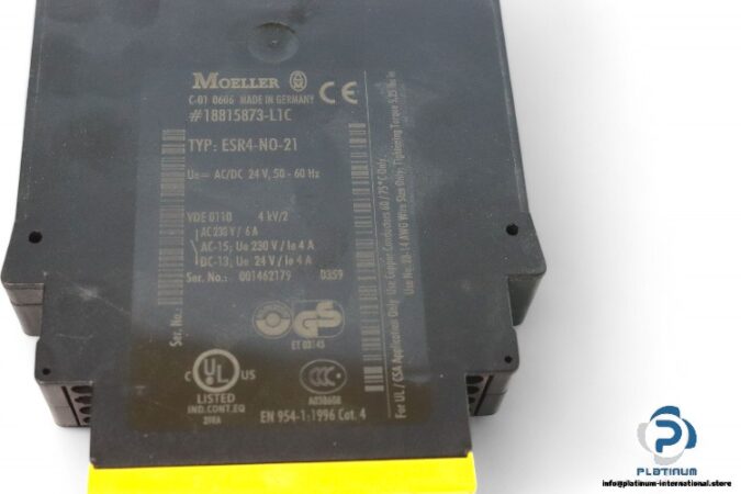 klockner-moeller-ESR4-NO-21-18815873-L1C-safety-relay-(Used)-2