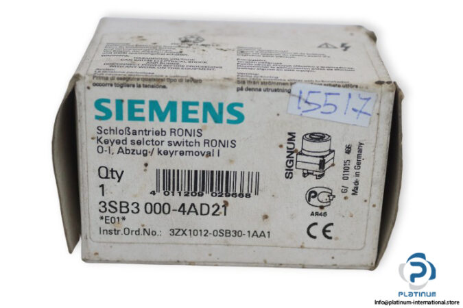 siemens-3SB3-000-4AD21-key-operated-switch-(New)-2