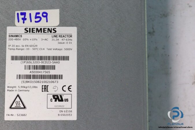 siemens-6SL3203-0CD23-5AA0-line-reactor-used-1