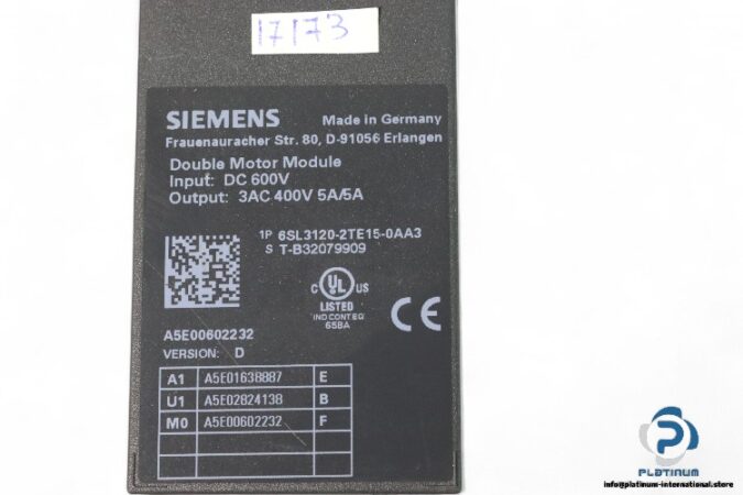 siemens-6SL3120-2TE15-0AA3-double-motor-module-used-2