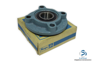 koyo-UCFC207-J-round-flange-ball-bearing-unit-new-carton