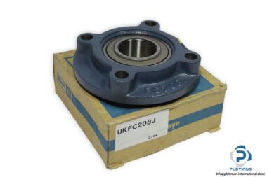 koyo-UKFC208-J-round-flange-ball-bearing-unit-new-carton