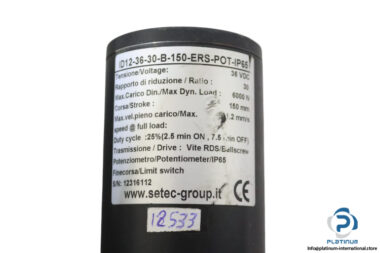 setec-ID12-36-30-B-150-ERS-POT-IP65-linear-actuator-used-1