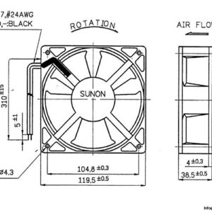 sunon-KDE2412PMB1-6A-axial-fan-used-2