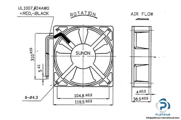 sunon-KDE2412PMB1-6A-axial-fan-used-2