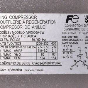 fuji-electric-VFC500A-7W-ring-compressor-used-2