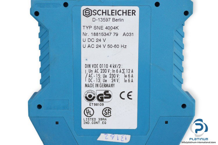 schleicher sne 4004 k emergency stop relay schleicher-SNE-4004-K-emergency-stop-relay-(New)-2