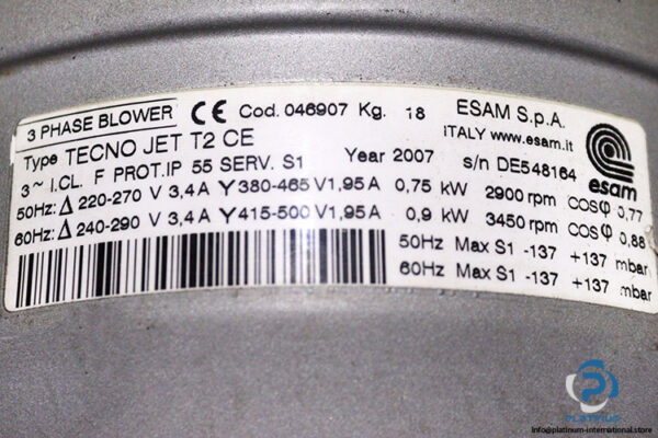 esam-TECNO-JET-T2-CE-single-side-channel-blower-used-2