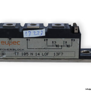 eupec-TT-105-N-14-LOF-13F7-thyristor-module-(Used)-2