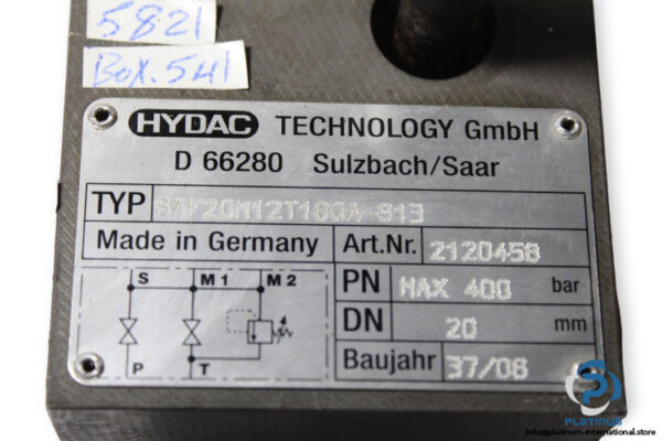 hydac-SAF20M12T160A-S13-safety-and-shut-off-block-used-2