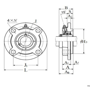 ntn-M-UCFC205D1-round-flange-ball-bearing-unit-(new)-(carton)-2
