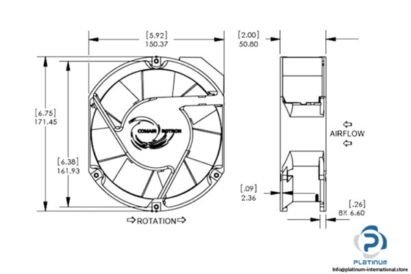 comair-rotron-JQ24F4V-axial-fan-used-2