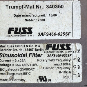 fuss-3AFS460-025SF-emc-filter-(used)-2