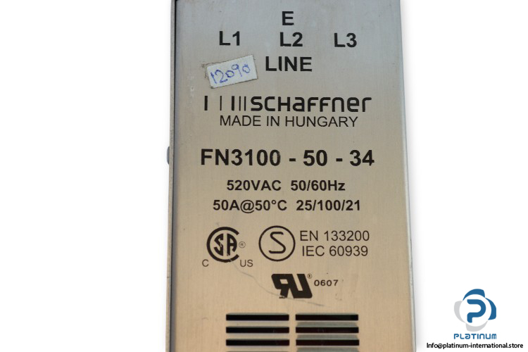 schaffner-FN3100-50-34-power-line-filter-(used)-2