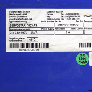 kollmorgen-SERVOSTAR-603-AS-servo-amplifier-(Used)-2