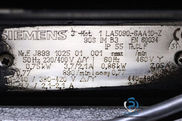 siemens-1LA5090-6AA10-Z-brake-motor-used-2