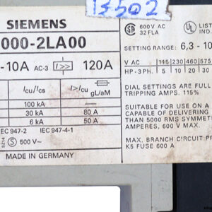siemens-3VE3-000-2LA00-motor-starter-protector-(New)-2