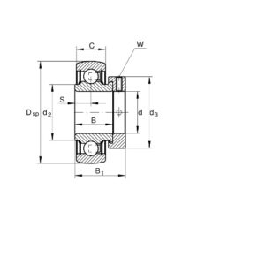 ina-RAE30-NPP-B-radial-insert-ball-bearing-(new)-3