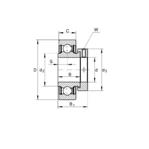 ina-RALE25-NPP-insert-ball-bearing-(new)-4