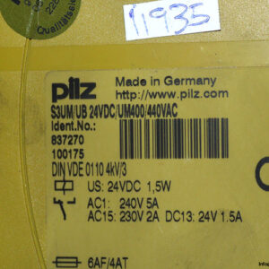 pilz-S3UM_UB-24VDC_UM400_440VAC-voltage-monitoring-relay-(Used)-2