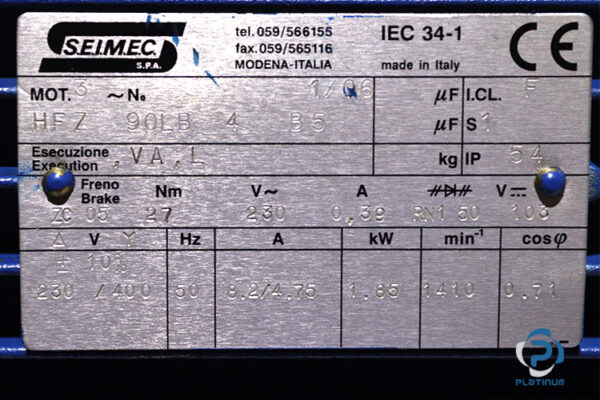 seimec-HFZ-90LB-4-B5-brake-motor-used-2